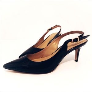 Ann Taylor Cameron Black Patent Leather Shoes 7M